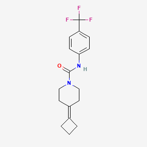 molecular formula C17H19F3N2O B2816917 4-Cyclobutylidene-N-[4-(trifluoromethyl)phenyl]piperidine-1-carboxamide CAS No. 2320473-13-8