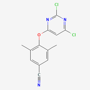 molecular formula C13H9Cl2N3O B2816936 4-[(2,6-Dichloropyrimidin-4-yl)oxy]-3,5-dimethylbenzonitrile CAS No. 1225383-63-0