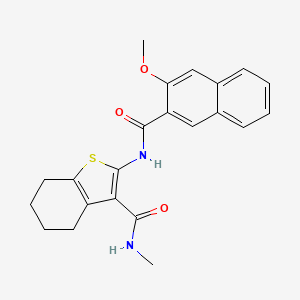 molecular formula C22H22N2O3S B2816937 2-[(3-methoxynaphthalene-2-carbonyl)amino]-N-methyl-4,5,6,7-tetrahydro-1-benzothiophene-3-carboxamide CAS No. 868965-43-9