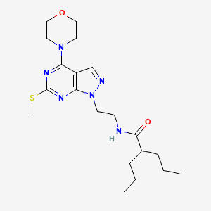 molecular formula C20H32N6O2S B2816939 N-(2-(6-(methylthio)-4-morpholino-1H-pyrazolo[3,4-d]pyrimidin-1-yl)ethyl)-2-propylpentanamide CAS No. 941942-12-7