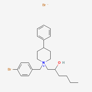 molecular formula C24H33Br2NO B2816946 1-(4-溴苯甲基)-1-(2-羟基己基)-4-苯基哌啶-1-ium溴化物 CAS No. 1025707-79-2