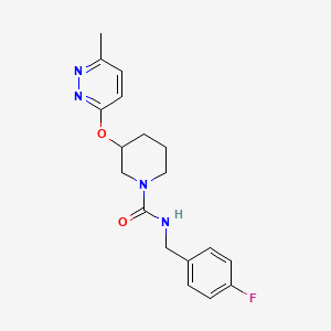 molecular formula C18H21FN4O2 B2816949 N-(4-氟苯甲基)-3-((6-甲基吡嘧啶-3-基)氧基)哌啶-1-羧酰胺 CAS No. 2034226-68-9
