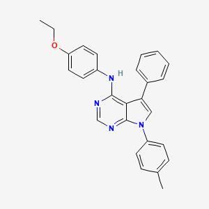 molecular formula C27H24N4O B2816959 N-(4-ethoxyphenyl)-7-(4-methylphenyl)-5-phenyl-7H-pyrrolo[2,3-d]pyrimidin-4-amine CAS No. 477233-30-0