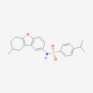 molecular formula C22H25NO3S B281696 4-isopropyl-N-(8-methyl-6,7,8,9-tetrahydrodibenzo[b,d]furan-2-yl)benzenesulfonamide 