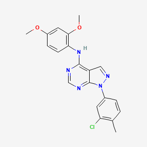 molecular formula C20H18ClN5O2 B2816964 1-(3-氯-4-甲基苯基)-N-(2,4-二甲氧基苯基)-1H-吡唑并[3,4-d]嘧啶-4-胺 CAS No. 890892-46-3