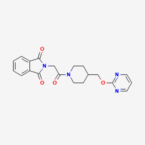2-[2-Oxo-2-[4-(pyrimidin-2-yloxymethyl)piperidin-1-yl]ethyl]isoindole-1,3-dione