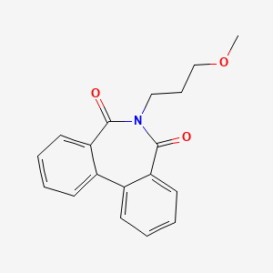 molecular formula C18H17NO3 B2816971 6-(3-methoxypropyl)-5H-dibenzo[c,e]azepine-5,7(6H)-dione CAS No. 533867-66-2