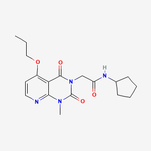 N-cyclopentyl-2-(1-methyl-2,4-dioxo-5-propoxy-1,2-dihydropyrido[2,3-d]pyrimidin-3(4H)-yl)acetamide