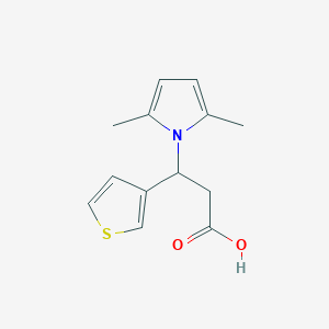 molecular formula C13H15NO2S B2816987 3-(2,5-Dimethyl-1H-pyrrol-1-yl)-3-(3-thienyl)-propanoic acid CAS No. 866019-28-5
