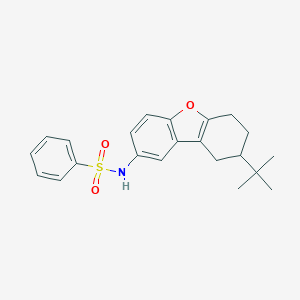 molecular formula C22H25NO3S B281699 N-(8-tert-butyl-6,7,8,9-tetrahydrodibenzo[b,d]furan-2-yl)benzenesulfonamide 