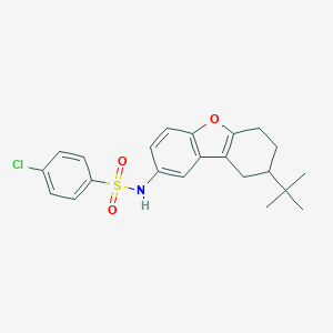 molecular formula C22H24ClNO3S B281700 N-(8-tert-butyl-6,7,8,9-tetrahydrodibenzo[b,d]furan-2-yl)-4-chlorobenzenesulfonamide 