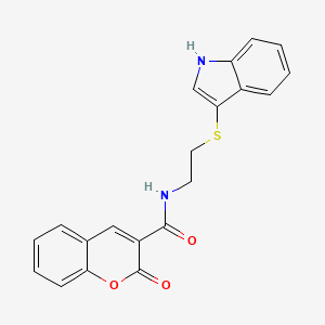 N-(2-((1H-indol-3-yl)thio)ethyl)-2-oxo-2H-chromene-3-carboxamide