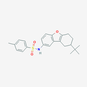 molecular formula C23H27NO3S B281701 N-(8-tert-butyl-6,7,8,9-tetrahydrodibenzo[b,d]furan-2-yl)-4-methylbenzenesulfonamide 