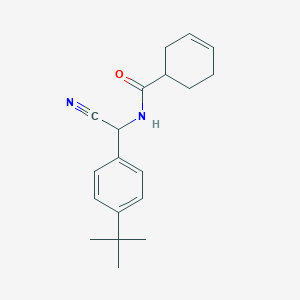 molecular formula C19H24N2O B2817013 N-[(4-Tert-butylphenyl)-cyanomethyl]cyclohex-3-ene-1-carboxamide CAS No. 2224232-61-3