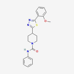 4-(5-(2-methoxyphenyl)-1,3,4-thiadiazol-2-yl)-N-phenylpiperidine-1-carboxamide