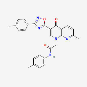 molecular formula C27H23N5O3 B2817024 N-(3-azepan-1-ylbutyl)-3-{2-[(4-methylphenyl)sulfonyl]ethyl}-1,2,4-oxadiazole-5-carboxamide CAS No. 1029770-54-4