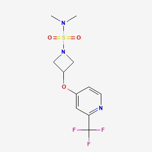 N,N-Dimethyl-3-[2-(trifluoromethyl)pyridin-4-yl]oxyazetidine-1-sulfonamide