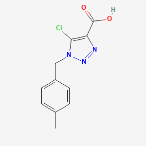 molecular formula C11H10ClN3O2 B2817037 5-Chloro-1-(4-methylbenzyl)-1H-1,2,3-triazole-4-carboxylic acid CAS No. 1355172-83-6