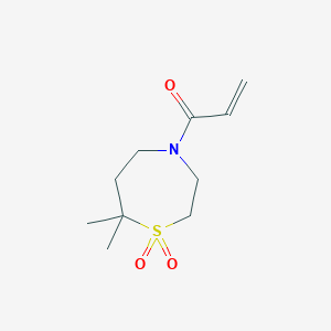 1-(7,7-Dimethyl-1,1-dioxo-1,4-thiazepan-4-yl)prop-2-en-1-one