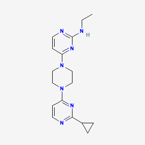 4-[4-(2-Cyclopropylpyrimidin-4-yl)piperazin-1-yl]-N-ethylpyrimidin-2-amine