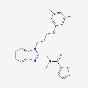 N-({1-[3-(3,5-dimethylphenoxy)propyl]benzimidazol-2-yl}methyl)-2-furyl-N-methy lcarboxamide