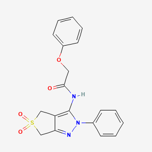 N-(5,5-dioxo-2-phenyl-4,6-dihydrothieno[3,4-c]pyrazol-3-yl)-2-phenoxyacetamide