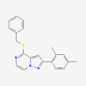 4-(Benzylthio)-2-(2,4-dimethylphenyl)pyrazolo[1,5-a]pyrazine