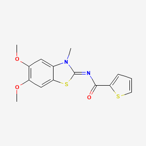 (Z)-N-(5,6-dimethoxy-3-methylbenzo[d]thiazol-2(3H)-ylidene)thiophene-2-carboxamide