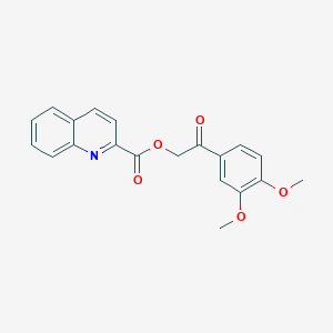 2-(3,4-Dimethoxyphenyl)-2-oxoethyl quinoline-2-carboxylate