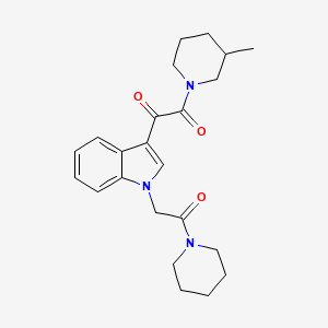 1-(3-methylpiperidin-1-yl)-2-(1-(2-oxo-2-(piperidin-1-yl)ethyl)-1H-indol-3-yl)ethane-1,2-dione