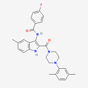 6-({4-[(2-bromophenyl)acetyl]piperazin-1-yl}sulfonyl)-1,3-benzothiazol-2(3H)-one