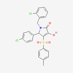 5-(4-chlorophenyl)-1-[(2-chlorophenyl)methyl]-3-hydroxy-4-(4-methylbenzenesulfonyl)-2,5-dihydro-1H-pyrrol-2-one