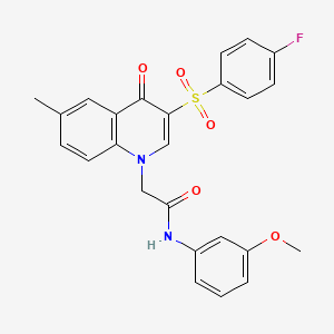 2-[3-(4-fluorobenzenesulfonyl)-6-methyl-4-oxo-1,4-dihydroquinolin-1-yl]-N-(3-methoxyphenyl)acetamide