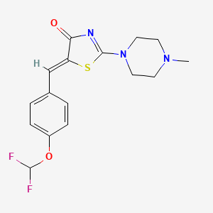 molecular formula C16H17F2N3O2S B2817107 (Z)-5-(4-(difluoromethoxy)benzylidene)-2-(4-methylpiperazin-1-yl)thiazol-4(5H)-one CAS No. 941947-30-4