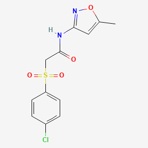 2-((4-chlorophenyl)sulfonyl)-N-(5-methylisoxazol-3-yl)acetamide
