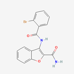 molecular formula C16H11BrN2O3 B2817127 3-(2-Bromobenzamido)benzofuran-2-carboxamide CAS No. 898373-24-5