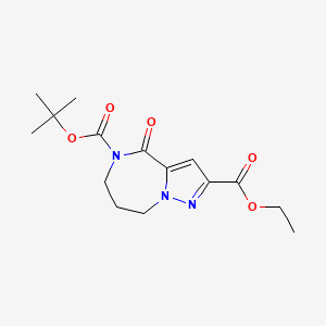 B2817132 5-(tert-Butyl) 2-ethyl 4-oxo-7,8-dihydro-4H-pyrazolo[1,5-a][1,4]diazepine-2,5(6H)-dicarboxylate CAS No. 2206111-88-6