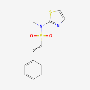 N-methyl-2-phenyl-N-(1,3-thiazol-2-yl)ethene-1-sulfonamide