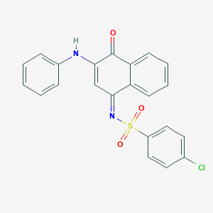 molecular formula C22H15ClN2O3S B281715 N-(3-anilino-4-oxo-1(4H)-naphthalenylidene)-4-chlorobenzenesulfonamide 