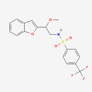 N-(2-(benzofuran-2-yl)-2-methoxyethyl)-4-(trifluoromethyl)benzenesulfonamide