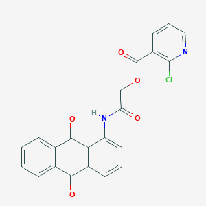 [2-[(9,10-Dioxoanthracen-1-yl)amino]-2-oxoethyl] 2-chloropyridine-3-carboxylate