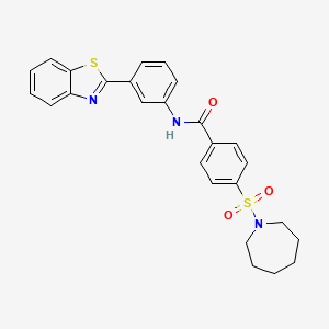 4-(azepan-1-ylsulfonyl)-N-[3-(1,3-benzothiazol-2-yl)phenyl]benzamide