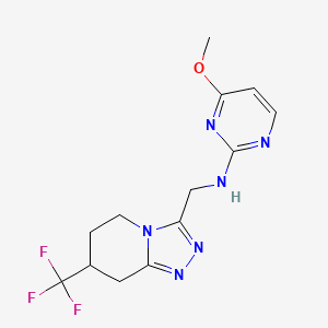 4-methoxy-N-{[7-(trifluoromethyl)-5H,6H,7H,8H-[1,2,4]triazolo[4,3-a]pyridin-3-yl]methyl}pyrimidin-2-amine