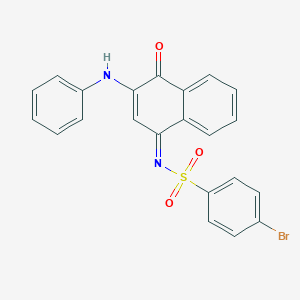 molecular formula C22H15BrN2O3S B281716 N-(3-anilino-4-oxo-1(4H)-naphthalenylidene)-4-bromobenzenesulfonamide 