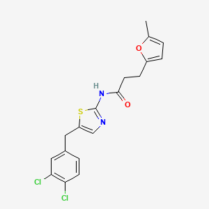 N-[5-(3,4-dichlorobenzyl)-1,3-thiazol-2-yl]-3-(5-methylfuran-2-yl)propanamide