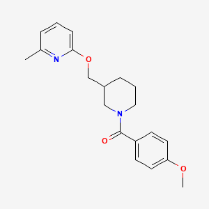 (4-Methoxyphenyl)-[3-[(6-methylpyridin-2-yl)oxymethyl]piperidin-1-yl]methanone