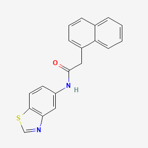 molecular formula C19H14N2OS B2817223 N-(benzo[d]thiazol-5-yl)-2-(naphthalen-1-yl)acetamide CAS No. 941924-78-3