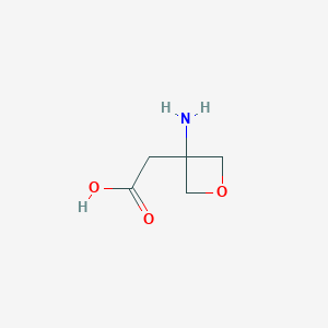 molecular formula C5H9NO3 B2817239 2-(3-Aminooxetan-3-yl)acetic acid CAS No. 1373923-03-5