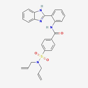 molecular formula C26H24N4O3S B2817246 N-(2-(1H-benzo[d]imidazol-2-yl)phenyl)-4-(N,N-diallylsulfamoyl)benzamide CAS No. 476642-21-4