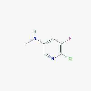 molecular formula C6H6ClFN2 B2817247 6-氯-5-氟-N-甲基吡啶-3-胺 CAS No. 1256824-23-3